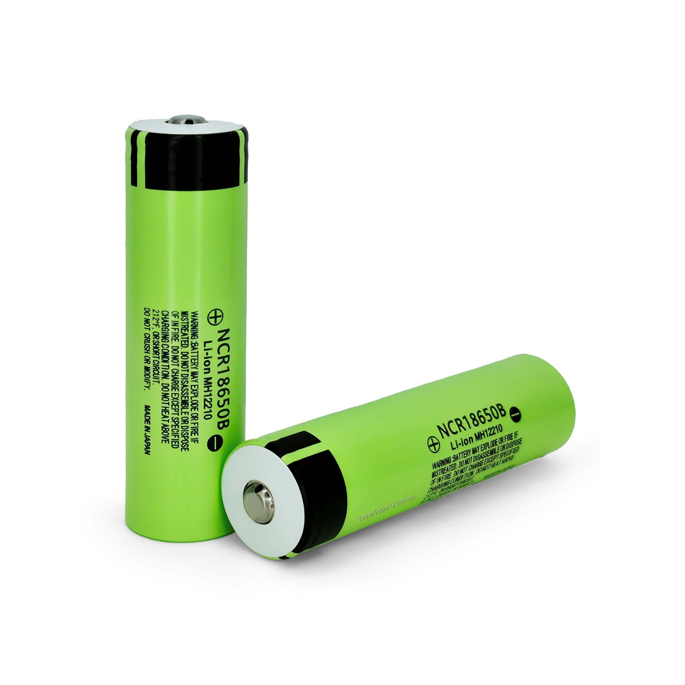 Panasonic NCR 18650 B 3400mAh 10A lithium-ion battery with button nipple top terminal