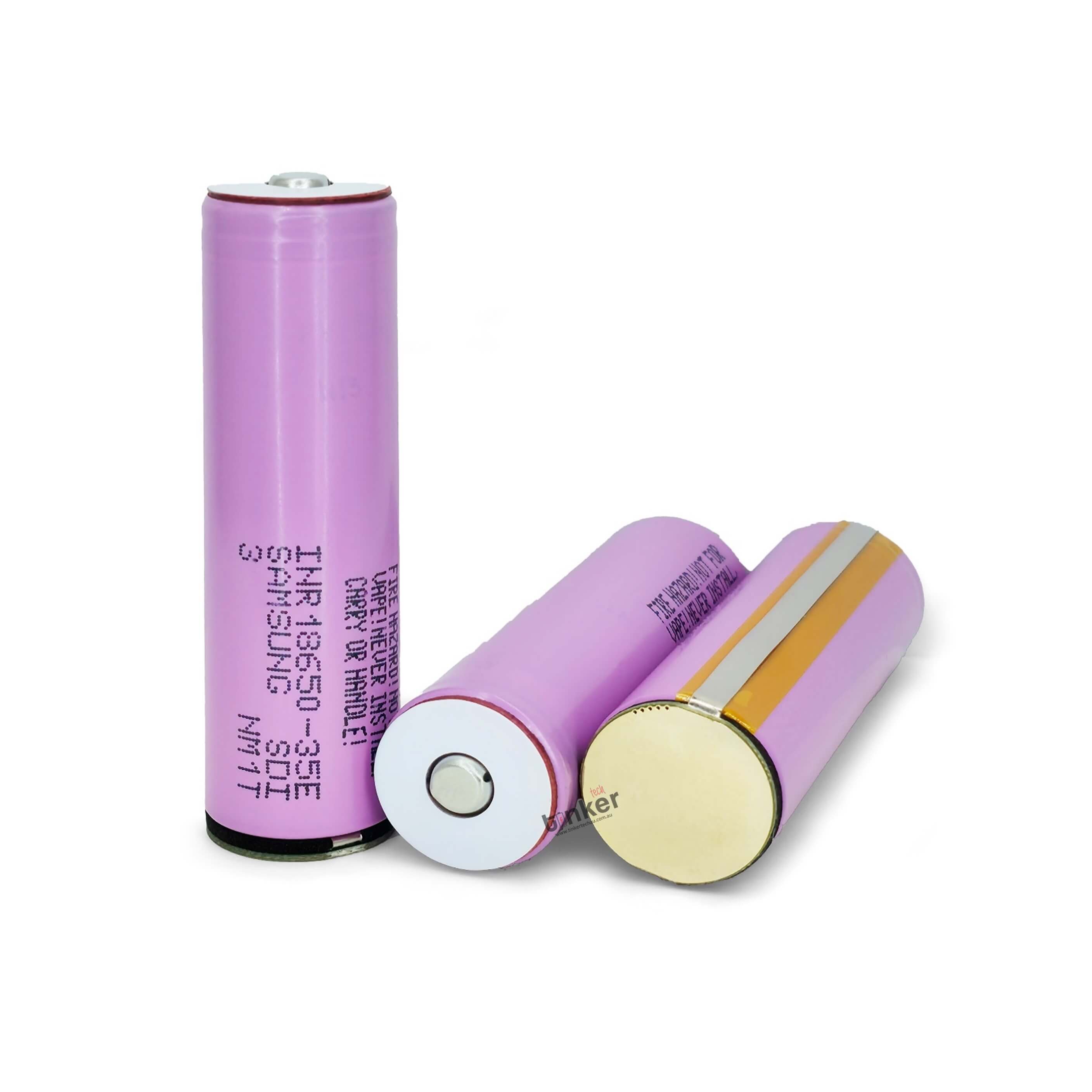 Samsung INR 18650 35E 3500mAh 8A protected lithium-ion battery with button top