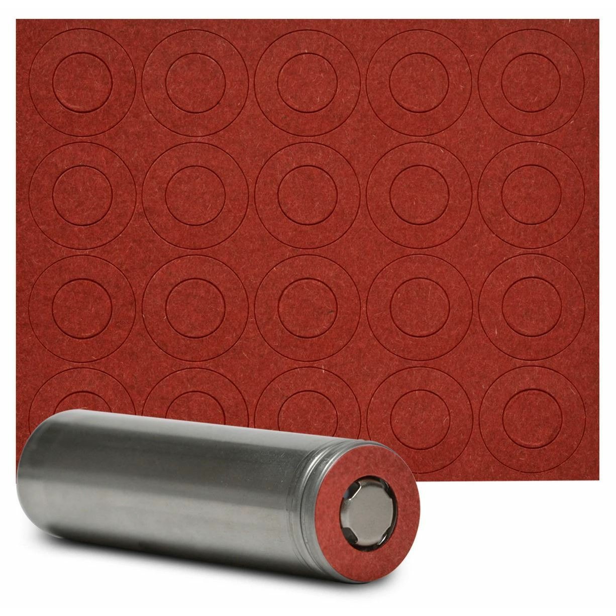 21700Battery Terminal Insulators - 20pcs - Red Paper - TinkerTech AU TinkerTech AU