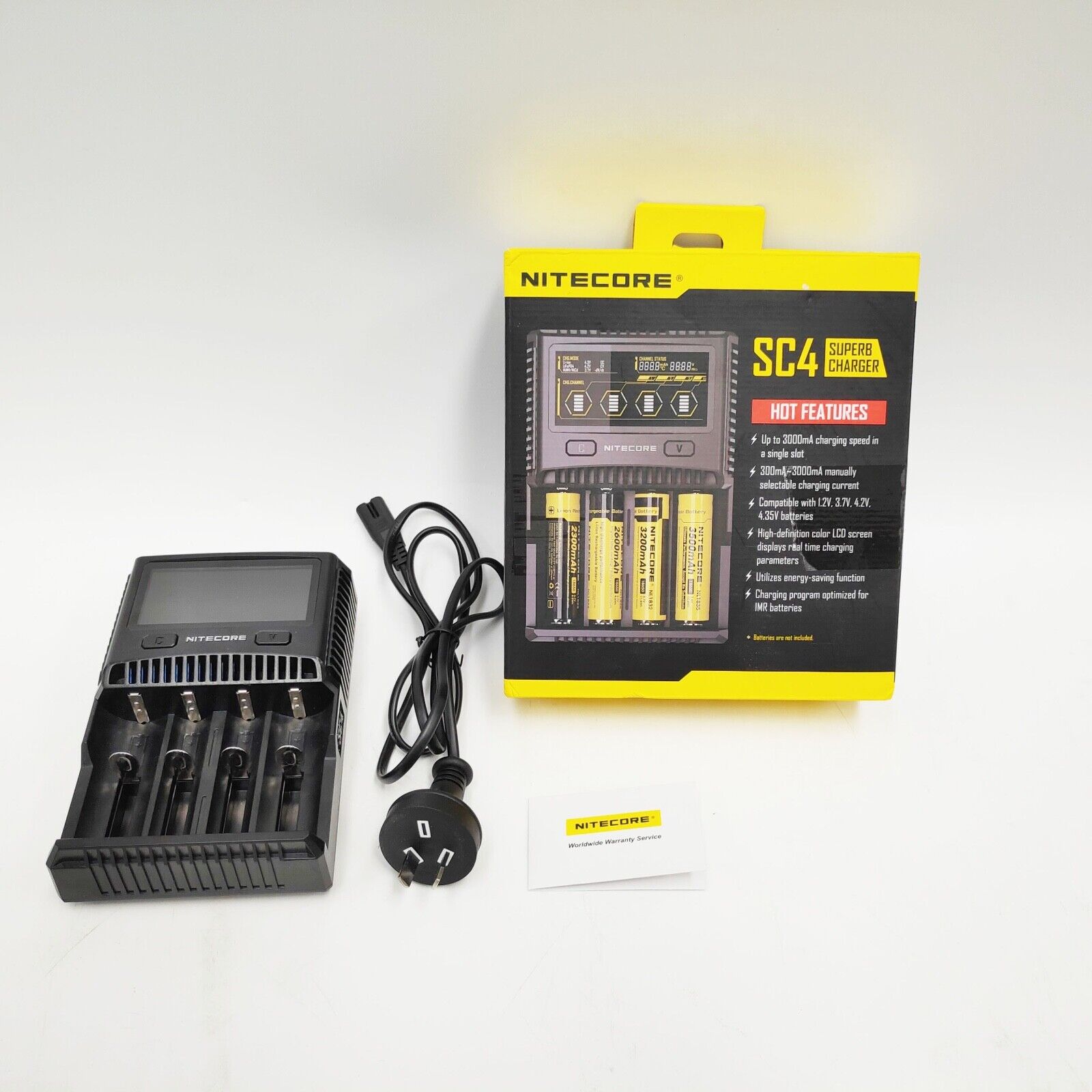 Nitecore SC4 4 Slots Superb Battery Charger - TinkerTech AU Nitecore