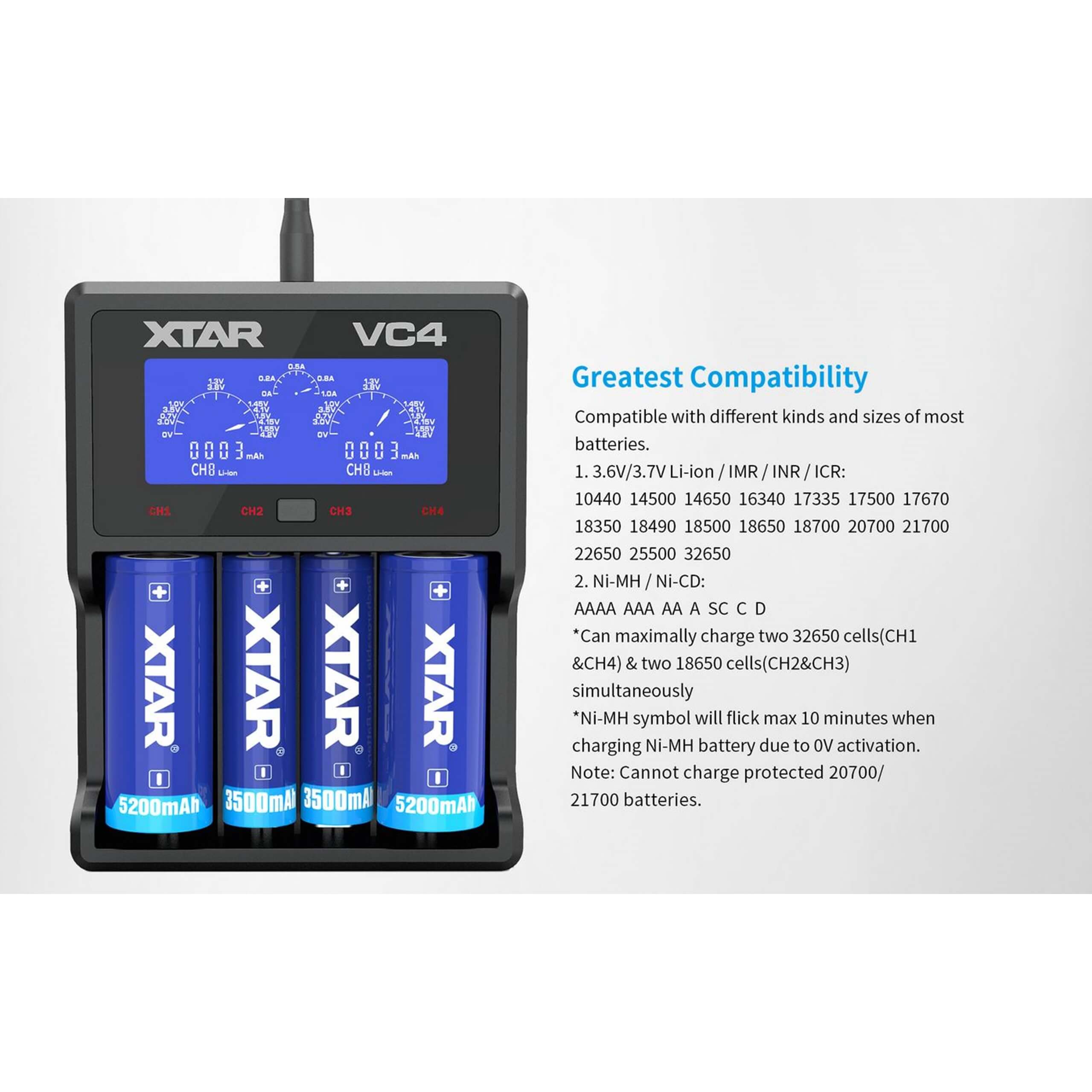 XTAR VC4 Charger - TinkerTech AU XTAR