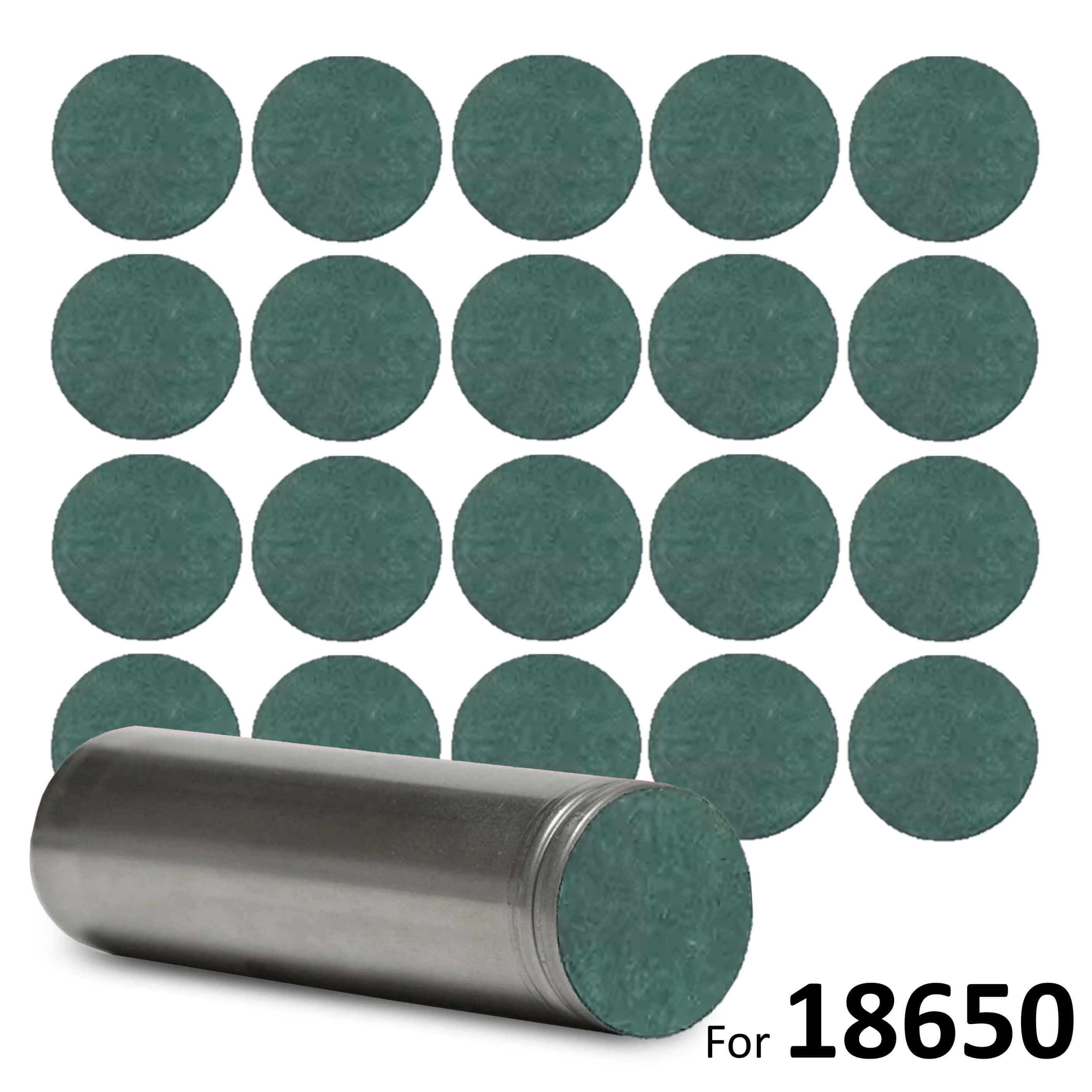 18650 Battery Terminal Insulators - 20pcs - Green Paper