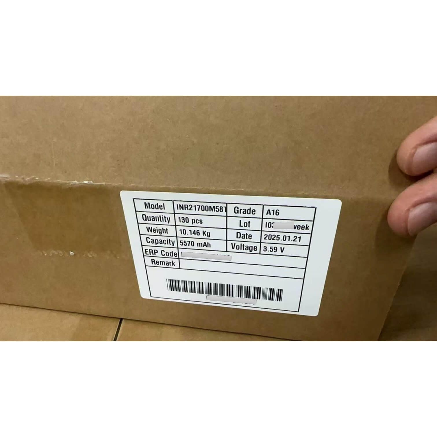 Tinker LG M58T 21700 5800mAh 12A Battery