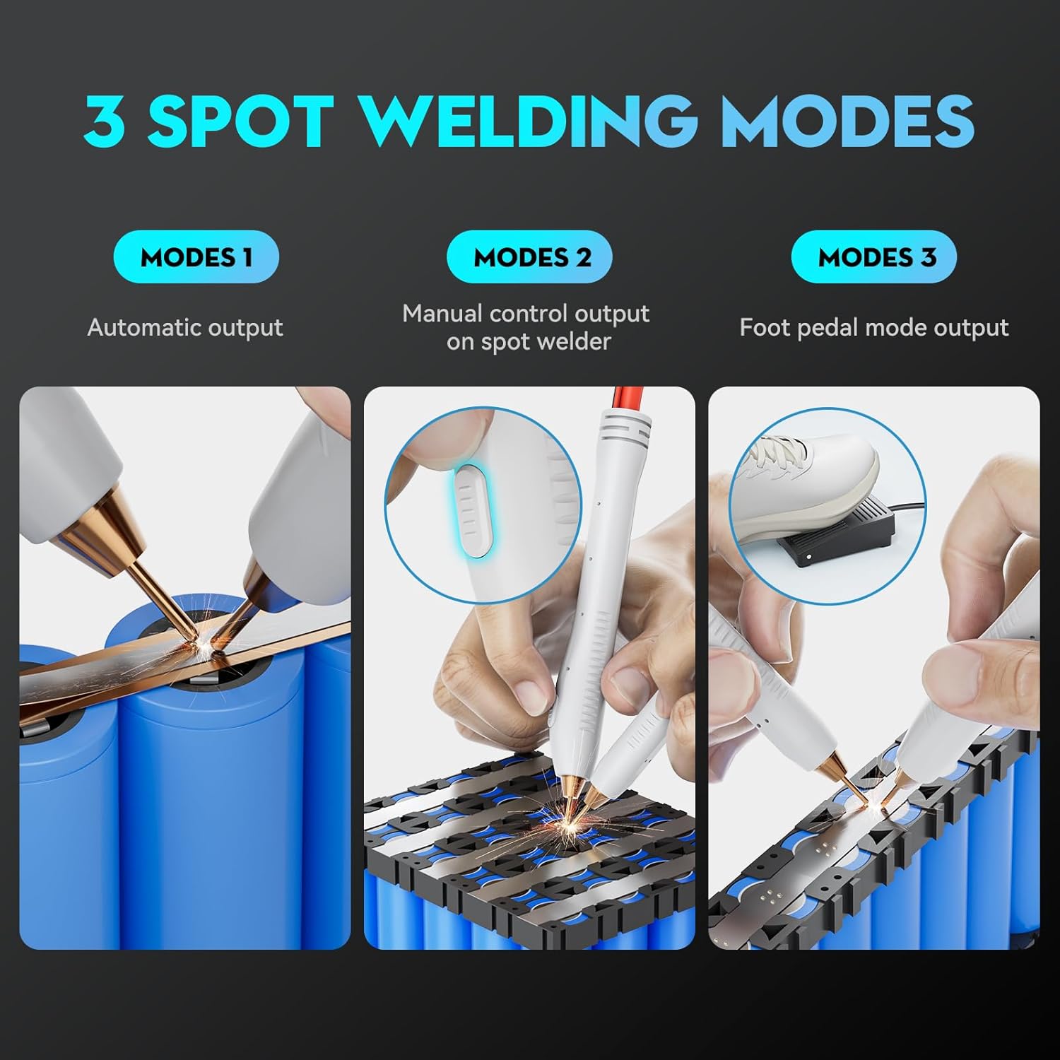 "PROFESSIONAL Welding Kit" Capacitor Battery Spot Welder 10.5KW Spot Welder, 3-in-1 Auto & Manual & Foot Pedal