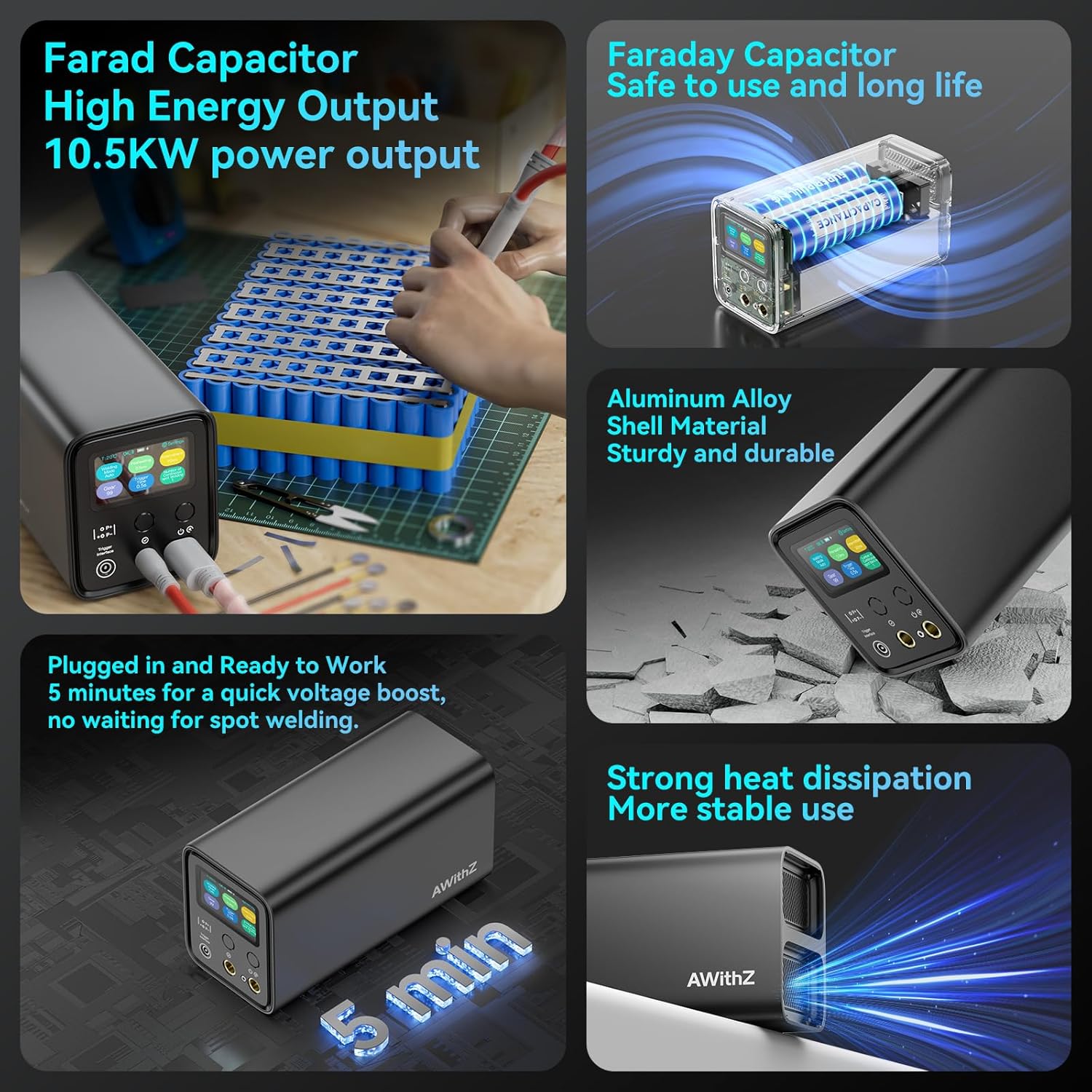 "PROFESSIONAL Welding Kit" Capacitor Battery Spot Welder 10.5KW Spot Welder, 3-in-1 Auto & Manual & Foot Pedal