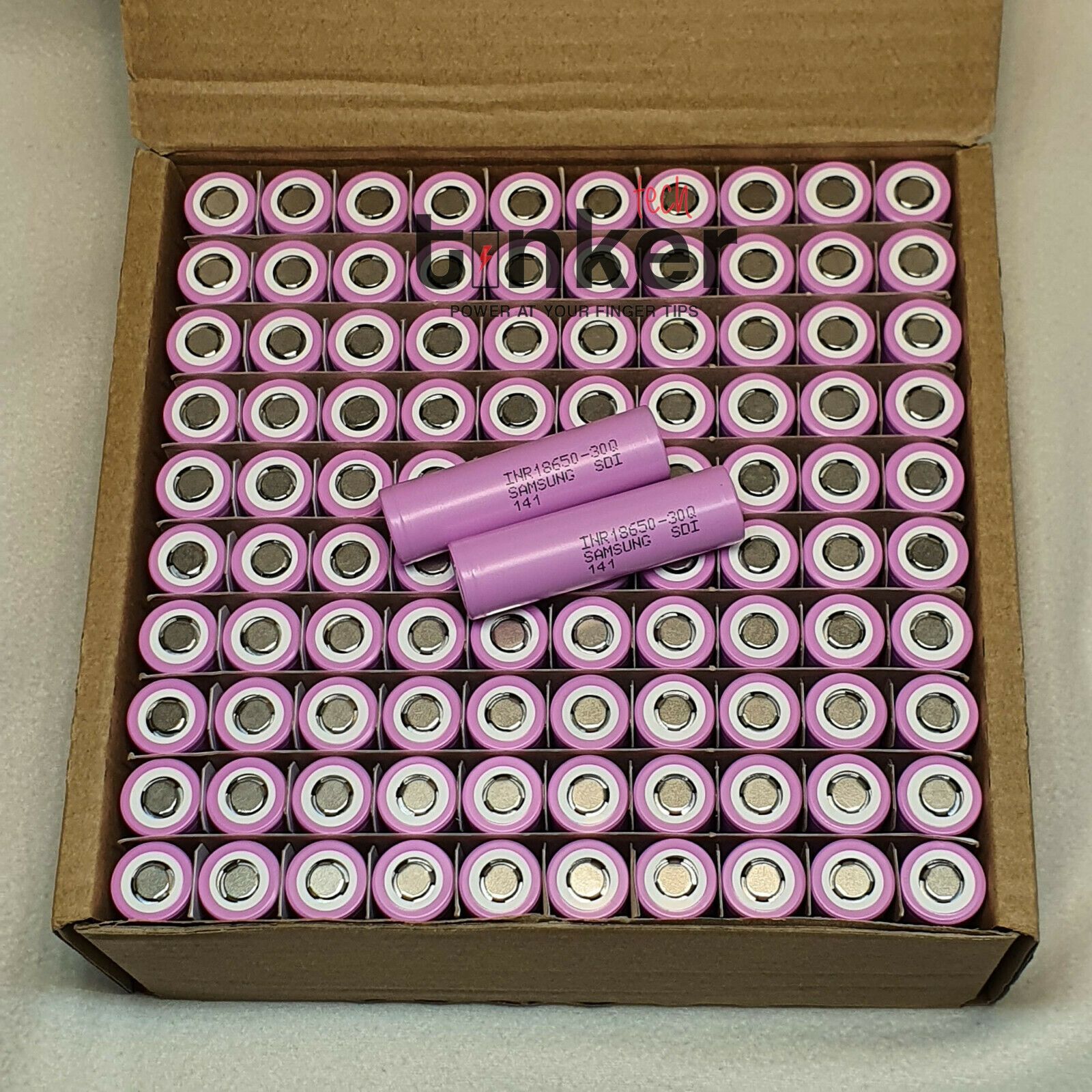 100PCS SAMSUNG INR 18650 30Q 3000mAh 15A Lion Flat Top " ORIGINAL SAMSUNG BOX " - TinkerTech AU Samsung 18650 Flat Top