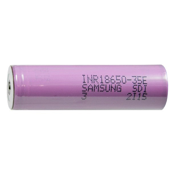 Samsung 35E 18650 3500mAh 10A Battery - Button Top - TinkerTech AU Samsung 18650 Button Top
