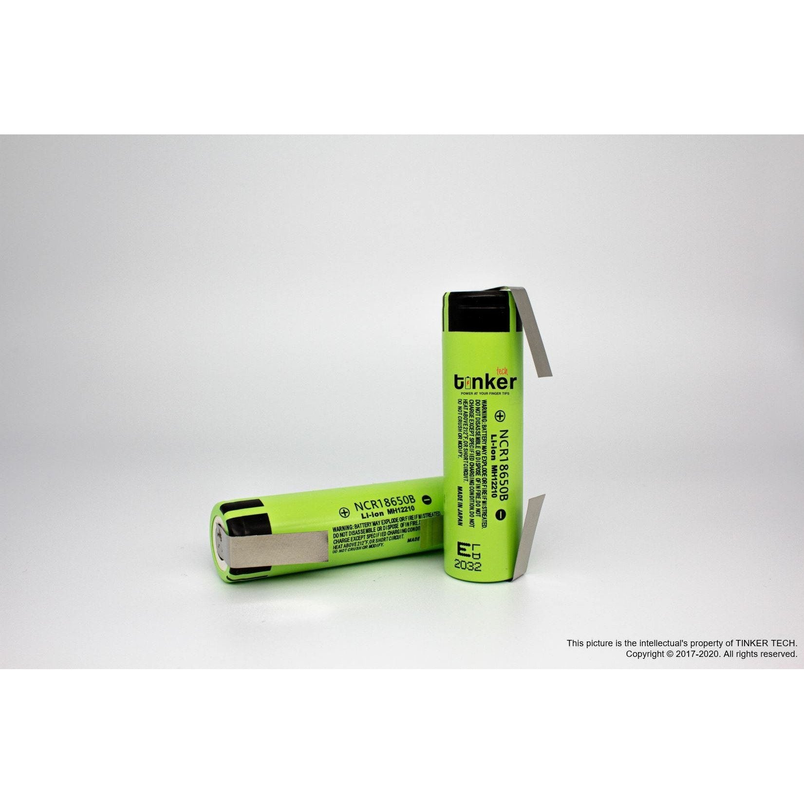 Panasonic NCR18650-B 3400mAh 10A Battery - Solder Tabbed - TinkerTech AU Panasonic 18650 Tabs