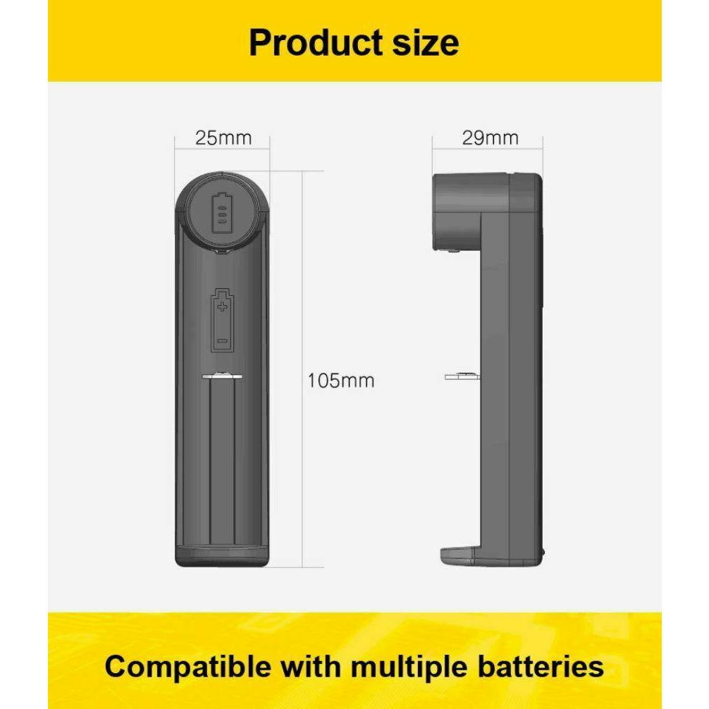 PUJIMAX UNIVERSAL USB 1 Slots Battery Charger - TinkerTech AU TinkerTech AU