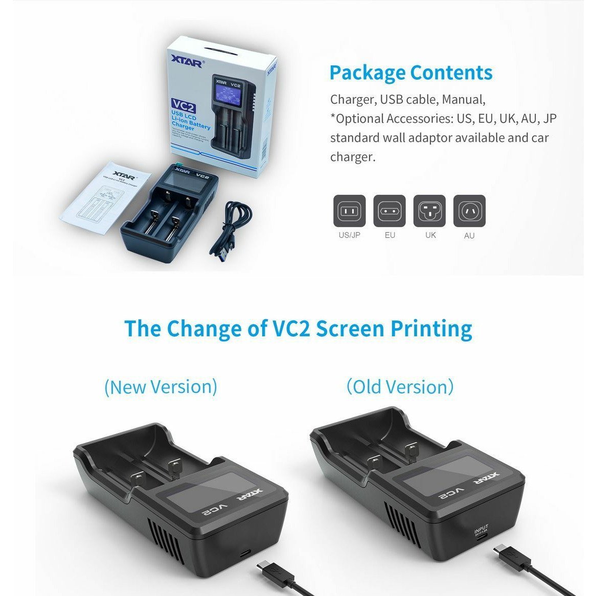 XTAR VC2 Charger - TinkerTech AU XTAR